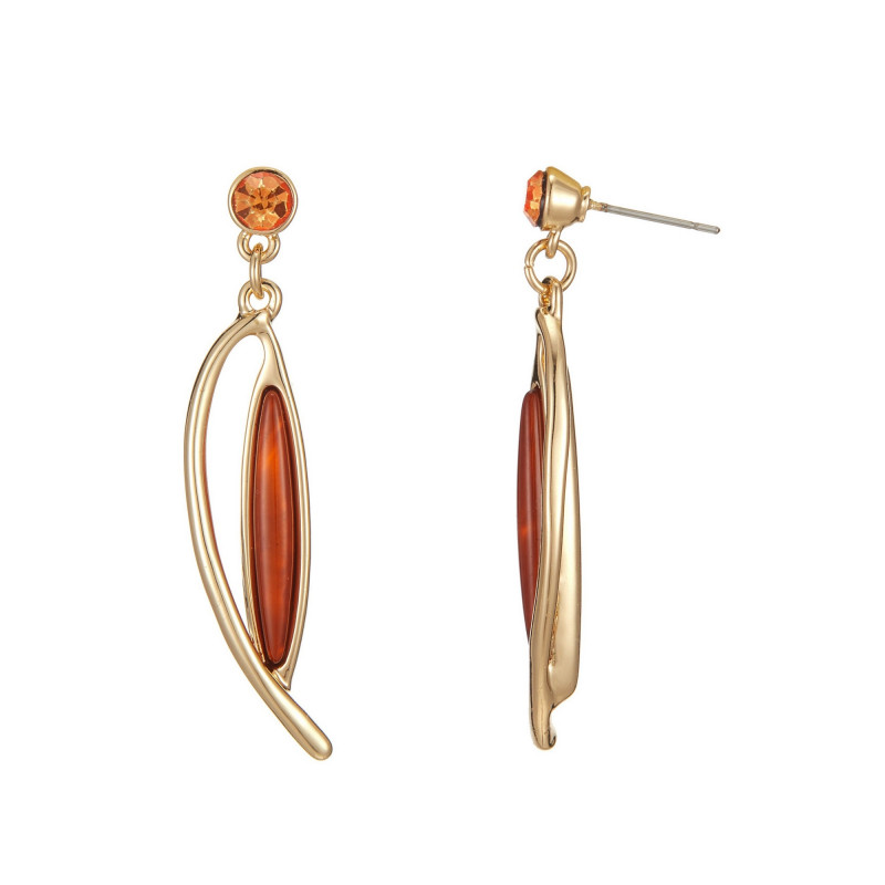 Ensa - Boucle d'oreille tige orange
