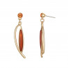Ensa - Boucle d'oreille tige orange