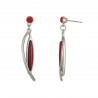 Ensa - Boucle d'oreille tige rouge