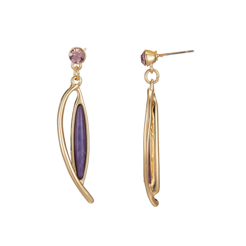 Ensa - Boucle d'oreille tige violette