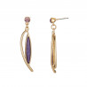 Ensa - Boucle d'oreille tige violette