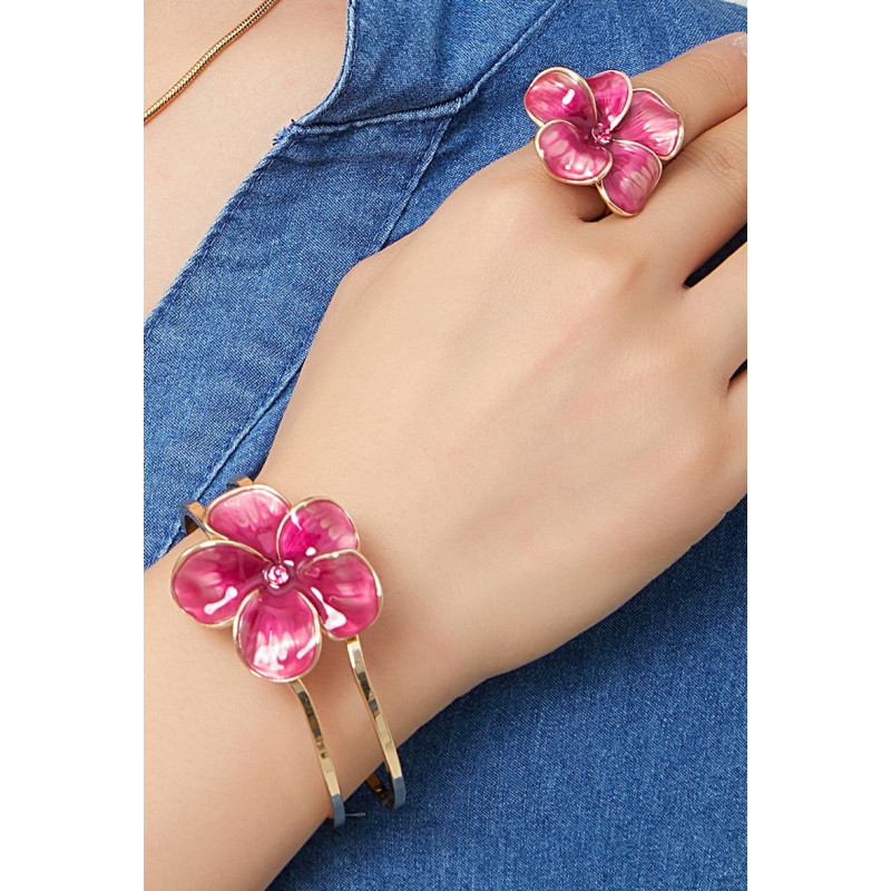 Annoussa - Bracelet rigide Fuchsia