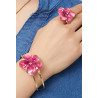 Annoussa - Bracelet rigide Fuchsia