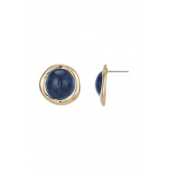 Alexandrine - Boucle d'oreille tige Bleue
