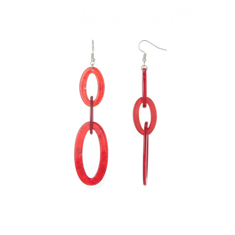 Anat - Boucle d'oreille crochet Rouge