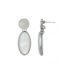 Annette - Boucle d'oreille tige Blanche