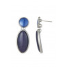 Annette - Boucle d'oreille tige Bleue