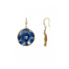 Azmiya - Boucle d'oreille crochet Bleue