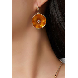 Azmiya - Boucle d'oreille crochet Rouge