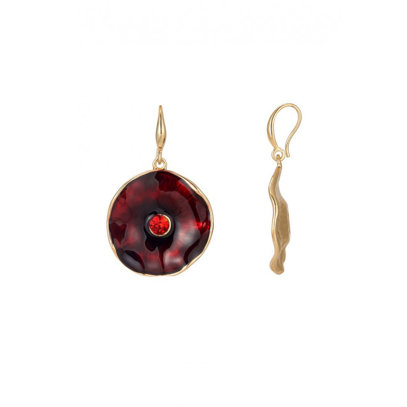 Azmiya - Boucle d'oreille crochet Rouge