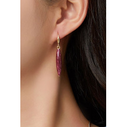 Aglaee - Boucle d'oreille crochet Blanche