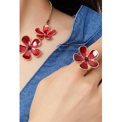 Azma - Bague réglable Rouge