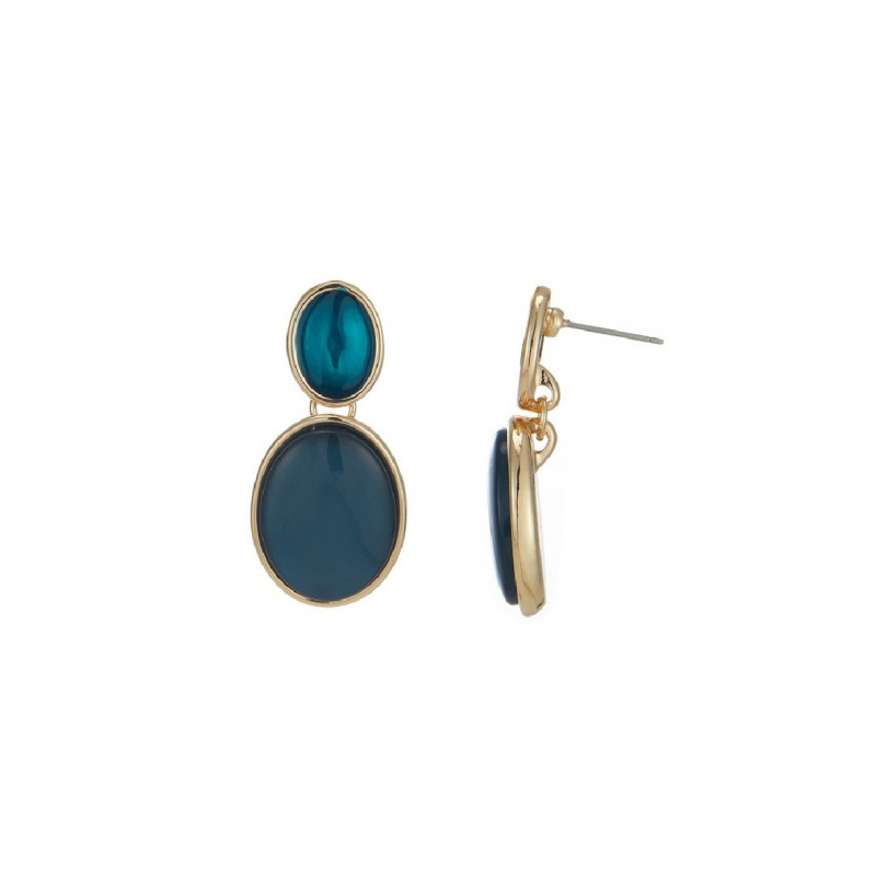 Aliette - Boucle d'oreille tige Bleue
