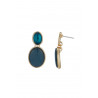 Aliette - Boucle d'oreille tige Bleue
