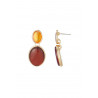 Aliette - Boucle d'oreille tige Orange