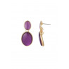 Aliette - Boucle d'oreille tige Violette
