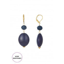 Awanis - Boucle d'oreille dormeuse Bleue