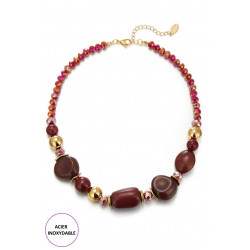 Awanis - Collier Bordeaux