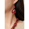Afafa - Boucle d'oreille crochet Rouge