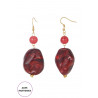 Afafa - Boucle d'oreille crochet Rouge