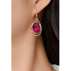 Asmahane - Boucle d'oreille crochet Rouge