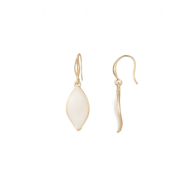 Assila - Boucle d'oreille crochet Blanche