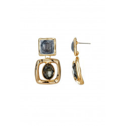 Adeline - Boucle d'oreille tige Grise