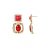 Adeline - Boucle d'oreille tige Rouge