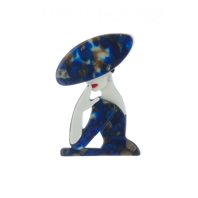 Parvin - Broche épingle Bleue