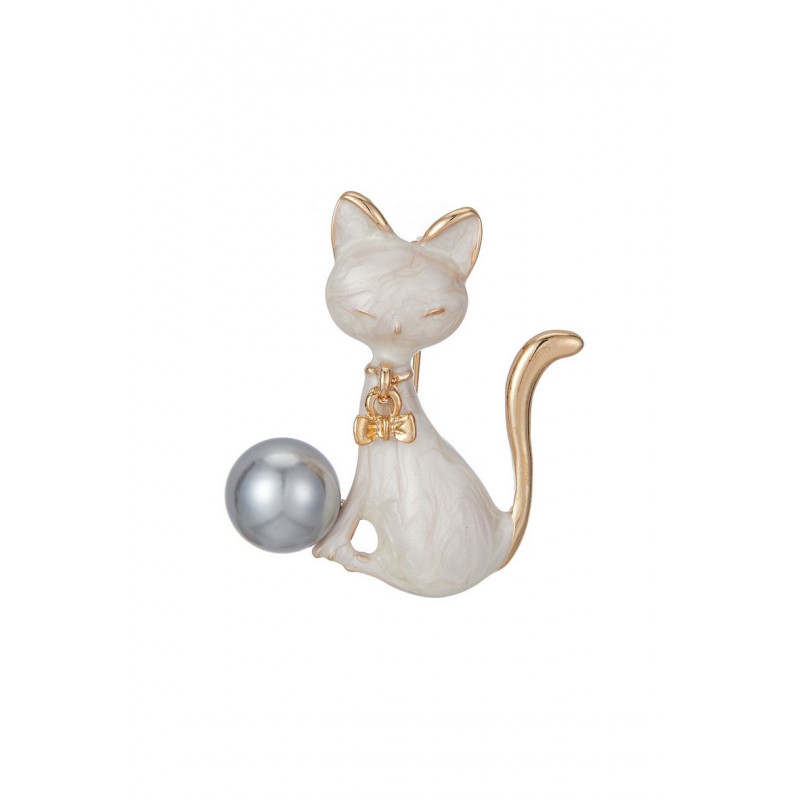 Qariba - Broche épingle Blanche