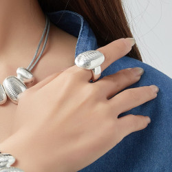 Geena - Bague elastique Argentée