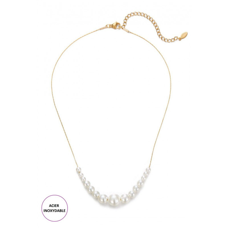 Taria - Collier Doré Blanc