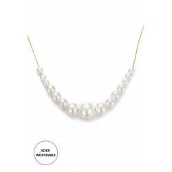 Taria - Collier Doré Blanc