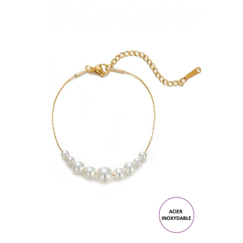 Taria - Bracelet Doré Blanc