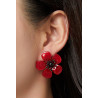 Nadette - Boucle d'oreille tige Rouge