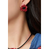 Laney - Boucle d'oreille tige Rouge