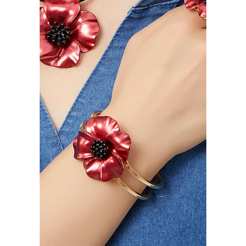 Laney - Bracelet rigide Rouge