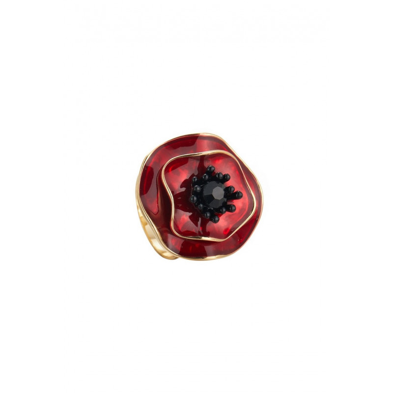 Leocadie - Bague réglable Rouge