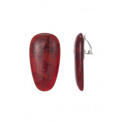 Achira - Boucle d'oreille clip Rouge