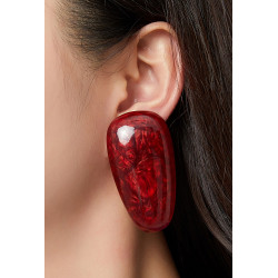 Achira - Boucle d'oreille clip verte