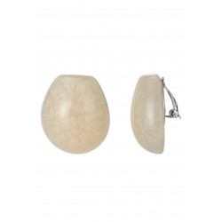 Assel - Boucle d'oreille clip Blanche