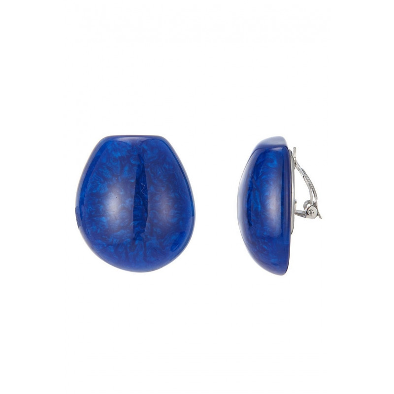 Assel - Boucle d'oreille clip Bleue