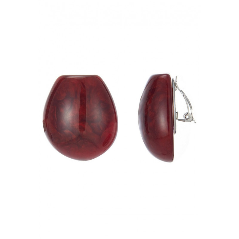 Assel - Boucle d'oreille clip Rouge