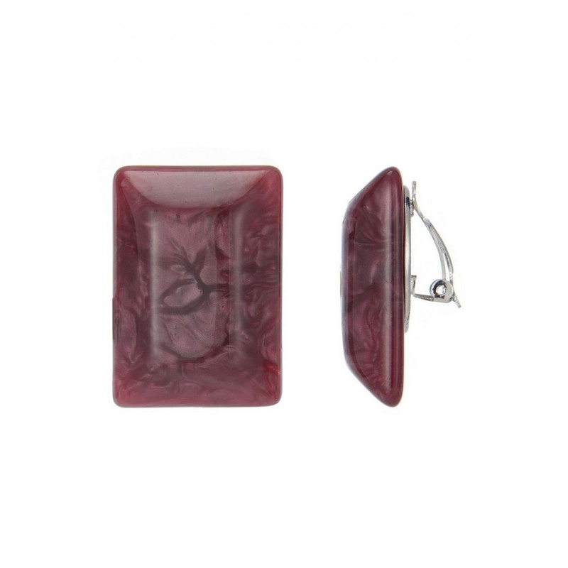 Azmina - Boucle d'oreille clip Violette