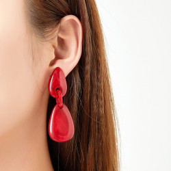 Euphemia - Boucle d'oreille clip Fuchsia