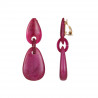 Euphemia - Boucle d'oreille clip Fuchsia