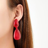 Euphemia - Boucle d'oreille clip Verte
