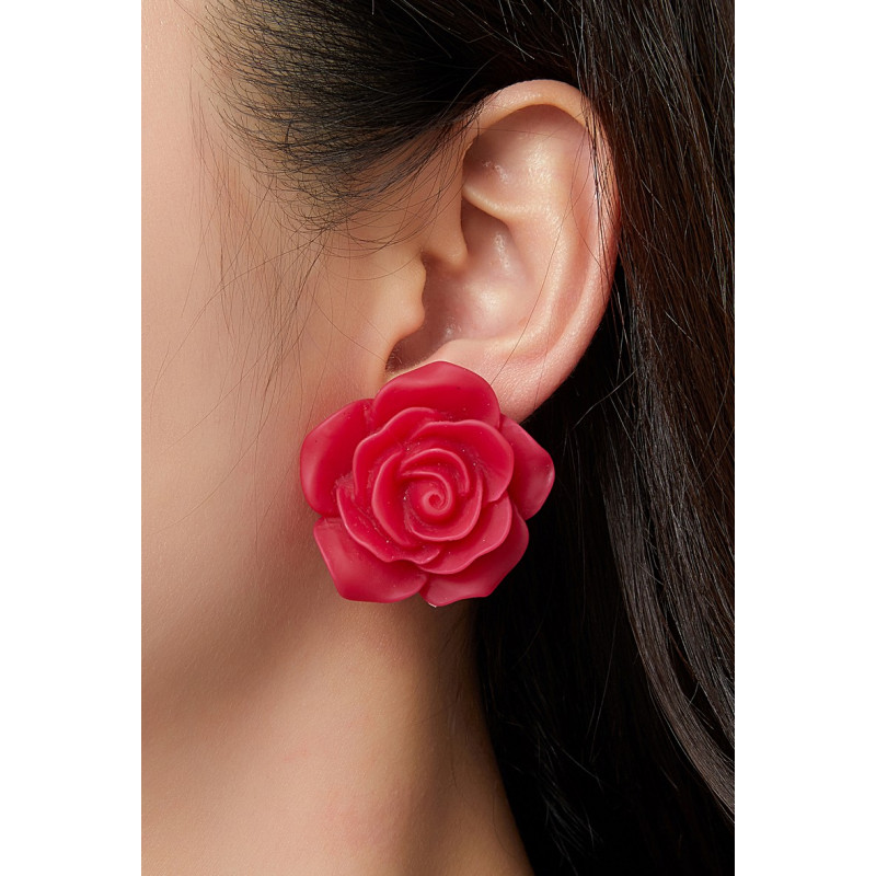 Noelie - Boucle d'oreille clip Fuchsia