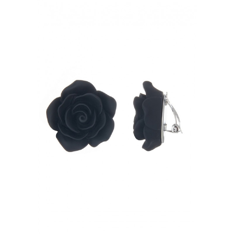 Noelie - Boucle d'oreille clip Noire