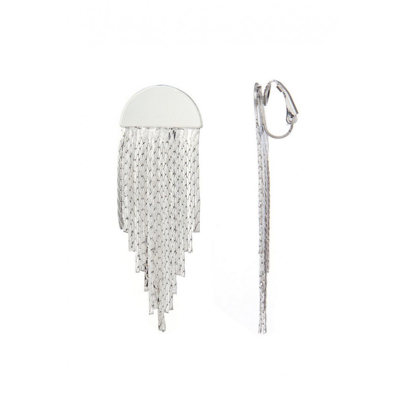 Gwynedd - Boucle d'oreille clip Argentée